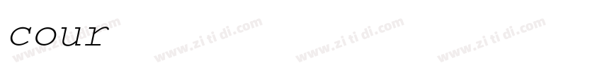 courier 18字体转换